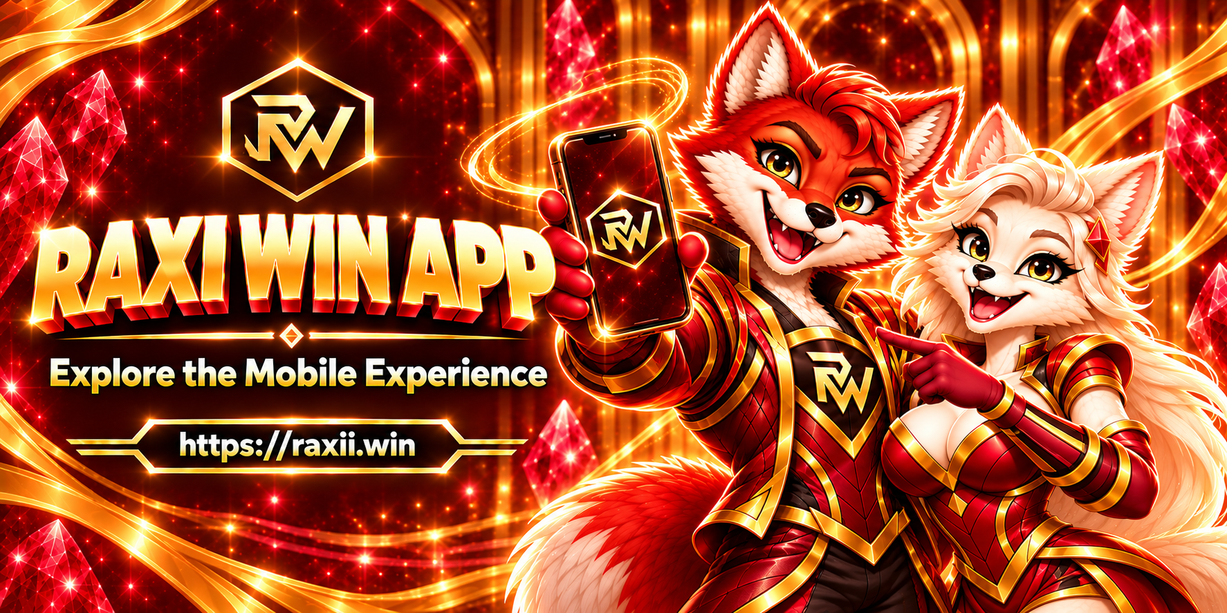 Raxi Win App Information red-and-gold Raxi banner