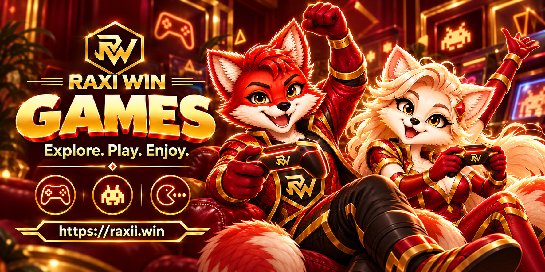 Raxi Win Game Guide red-and-gold Raxi banner
